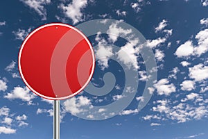 Red traffic sign