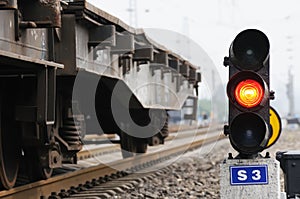 Red train signal