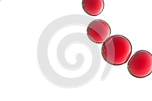 Red tranparent bubbles