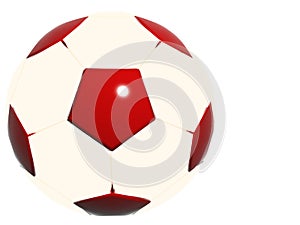 Red transparent soccer ball