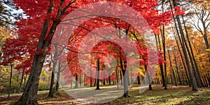 Red Trees in the Forest During Fall - Second View