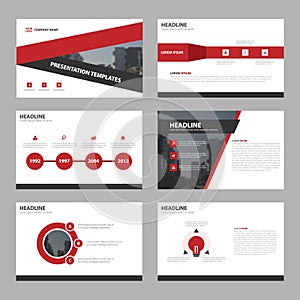 Red triangle Abstract presentation templates