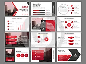 Red triangle Bundle infographic elements presentation template. business annual report, brochure, leaflet, advertising flyer,