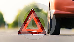 Dreieck aus auto 