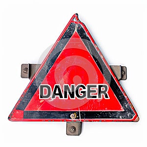 A red triangle with the word danger on it
