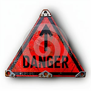 A red triangle with the word danger on it