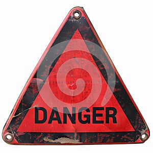 A red triangle with the word danger on it