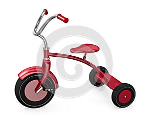 Red tricycle photo