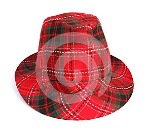 Red trilby hat