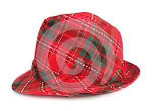 Red trilby hat