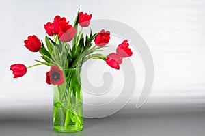 Red Tulips vase