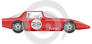 Red turbo car