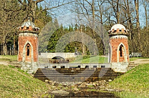 The Red (Turkish) cascade in the Catherine Park in Tsarskoye Selo.