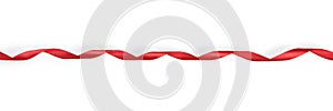 Red twisted ribbon isolated