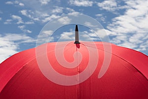 Red Umbrella in Sunny Day