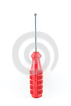 Red used screwdriver