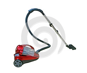 Red Vacuum Cleaner isolated