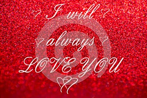Red valentine day background  with text