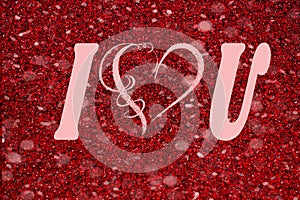 Red valentine day background  with text