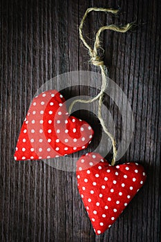 Red valentine hearts