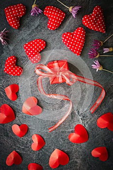 Red valentine hearts