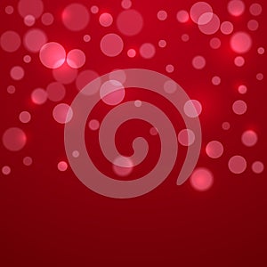 Red Valentine holiday background with circles