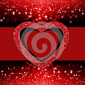 Red ValentineÃ¢â¬â¢s Day heart love glitter background photo