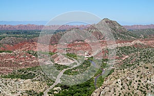 Red valley landscape photo
