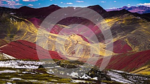 Red Valley near the rainbow mountain in Palccoyo, Cusco, Peru