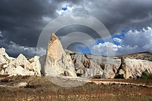 Red valley, tuff landscape, Turkey, Anatolia, Cappadocia