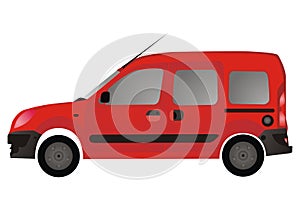 Red van autovehicle (car)