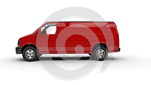 Red Van - Side View