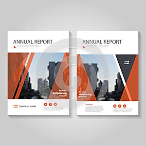 Red Vector annual report Leaflet Brochure Flyer template design, book cover layout design, Abstract blue presentation templates