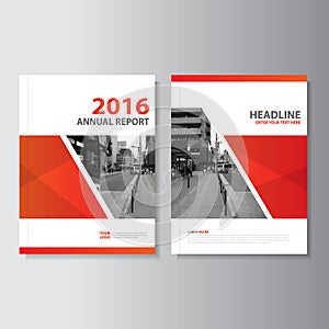 Red Vector annual report Magazine Leaflet Brochure Flyer template design, book cover layout design