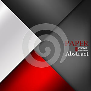 Red Vector background Geometric triangle overlap layer on space for text and background design