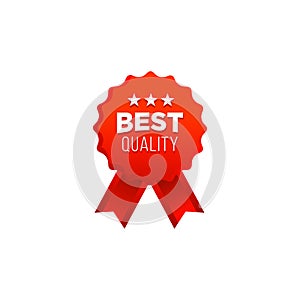 Red Vector Banner Ribbon on white background best quality guaranteed Vector Illustration