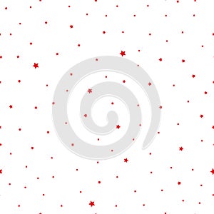 Red vector seamless background with colored stars. Glitter abstract illustration with colored stars. The pattern can be