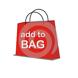 Red Vector Shopping Bag