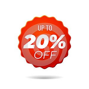 Red Vector Sticker, up to 20 percent off