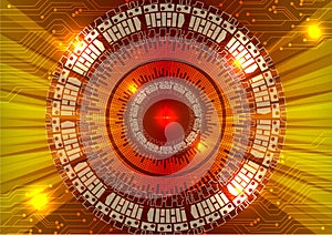 Red vector technology and circuit, abstract background concept