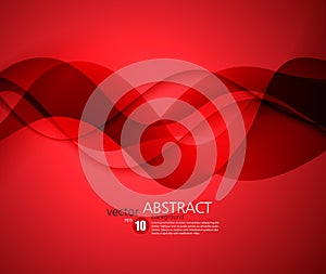 Red vector Template Abstract background with curves lines. For flyer, brochure, booklet and websites design