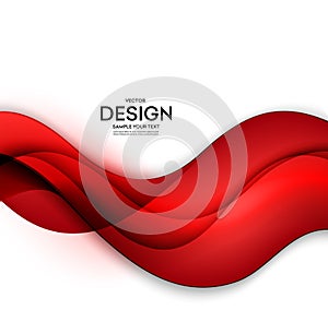 Red vector Template Abstract background with curves lines. For flyer, brochure, booklet and websites design