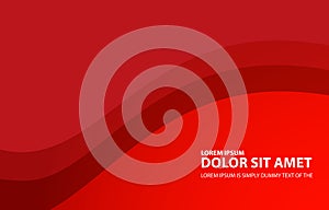 Red vector Template Abstract background with curves lines For flyer brochure booklet and websites design Modern curve