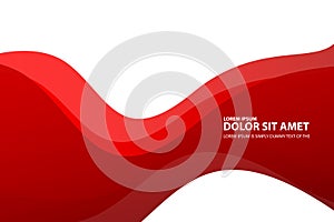 Red vector Template Abstract background with curves lines For flyer brochure booklet and websites design Modern curve wallpaper