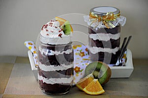 Red Velvet Cake in jar 10