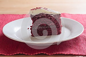 Red velvet cake slice