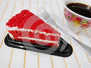 Red velvet cake slice