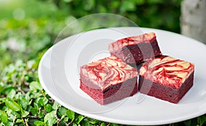 Red velvet cream cheese brownies