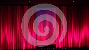 Red Velvet Curtain in a cinema closing - movie theater