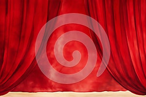 Red Velvet Drapes Valentine Day background